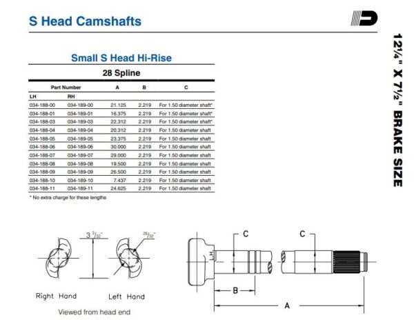 CAM SHAFT PAIR 20.312"